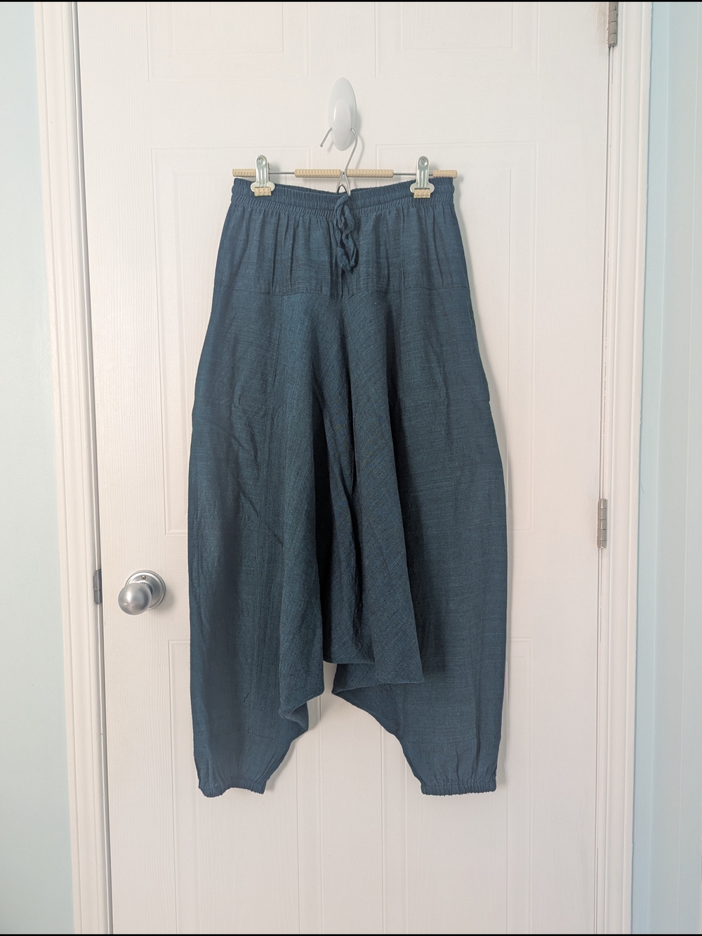 Women's Relaxed Harem Sarouel Pants in Dark Teal